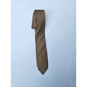 VINTAGE John Henry Brown 100% Silk Tie Men Retro Style